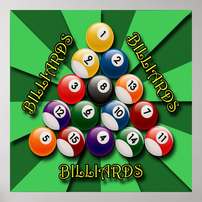 BILLIARDS BALLS POSTER (Vorne)