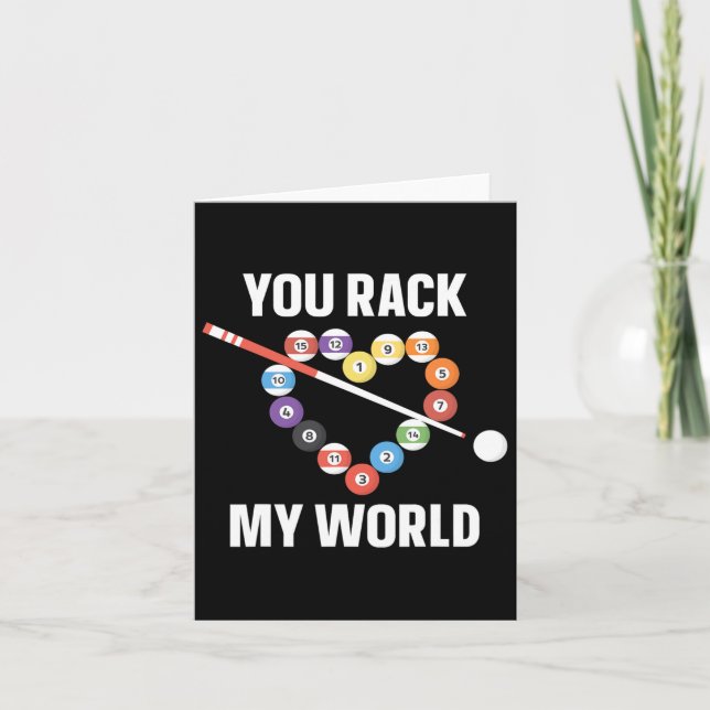 Billiards Billard Pool Player Ball Pub Herzblut Va Karte (Vorderseite)