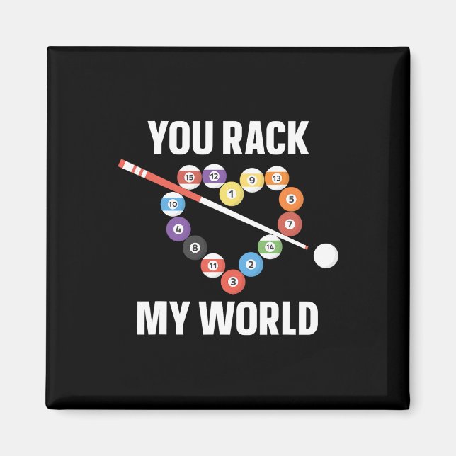 Billiards Billard Pool Player Ball Pub Herzblut Va Magnet (Vorne)