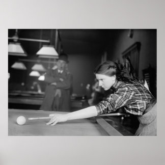 Billiards Champ Martha Clearwater, 1910er Poster