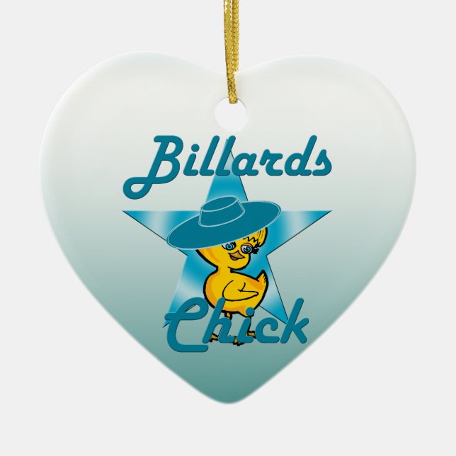 Billiards Chick #7 Keramikornament (Vorne)
