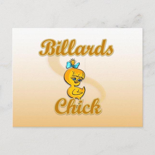 Billiards Chick Postkarte (Vorderseite)