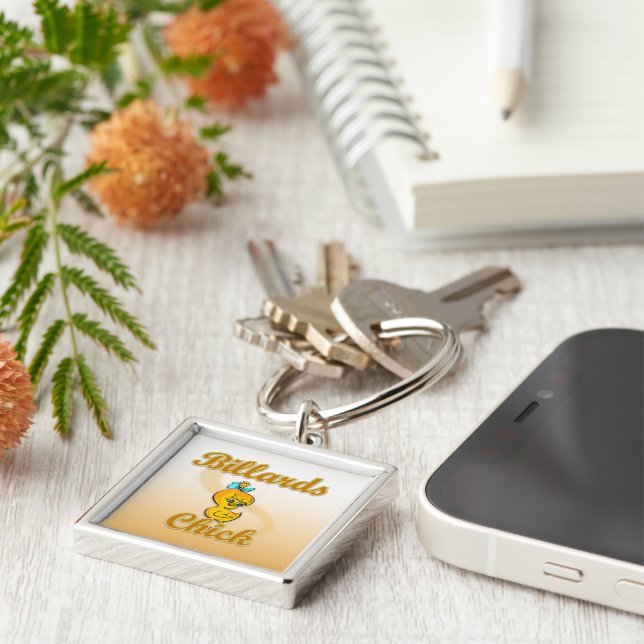 Billiards Chick Schlüsselanhänger (Seite)