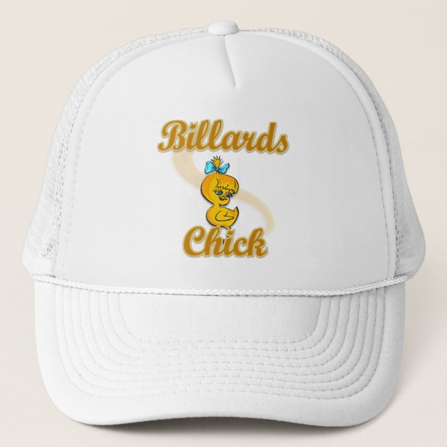Billiards Chick Truckerkappe (Vorderseite)