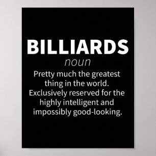 Billiards Funny Definition Pool Snooker Player Gif Poster
