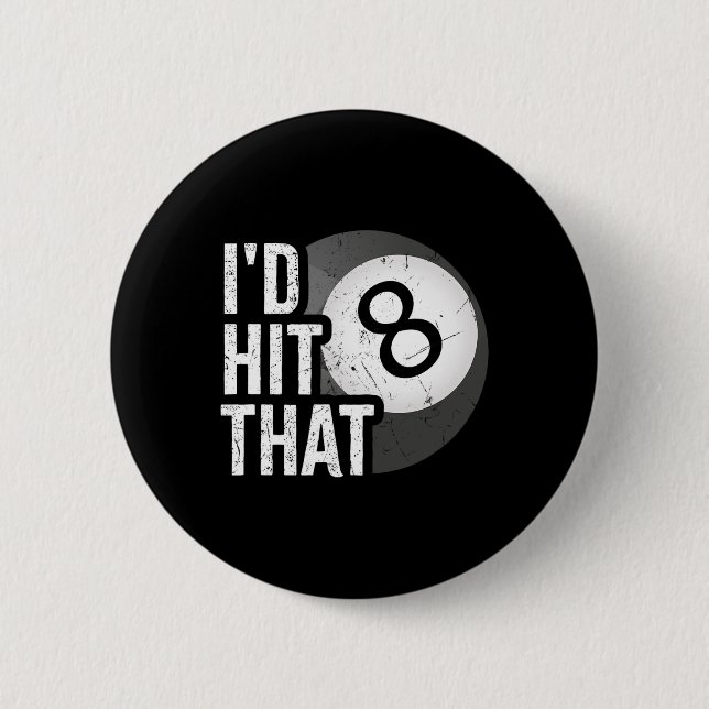 Billiards Funny Id hat diesen Pool Player 8 Acht B Button (Vorderseite)