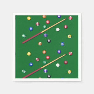 Billiards Geburtstagsparty Pool Cue Papier Napkin Serviette