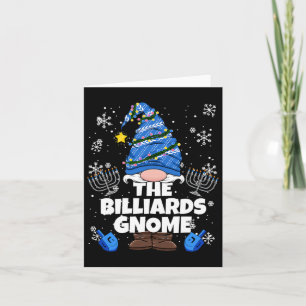 Billiards Gnome Funny Jewish Hanukkah Gnome Billia Karte