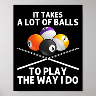 Billiards Kunst für Männer Jungs Billiard Lover Po Poster