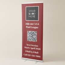 Billiards League Promotional Vertical Banner 