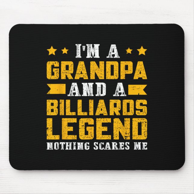 Billiards Legende Opa Mousepad (Vorne)