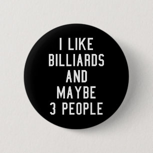 Billiards Lover Vintag Inspiriert Pool Hall Aesthe Button