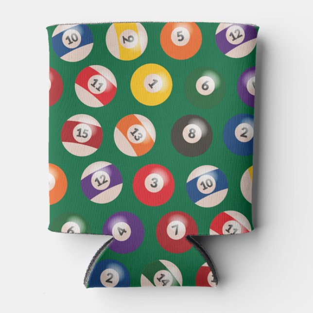 Billiards Muster Dosenkühler (Vorderseite)