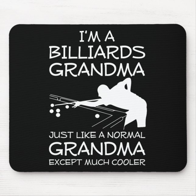 Billiards Oma Großmutter Cool - Im A Billards Mousepad (Vorne)