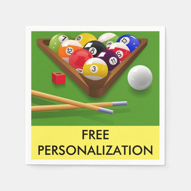 Billiards Paper Napkins Serviette (Vorderseite)