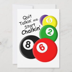 Billiards Party Invites Einladung