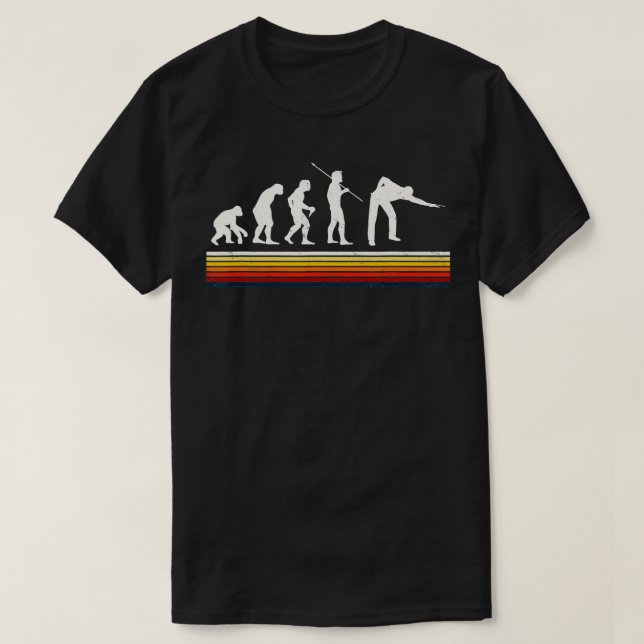 Billiards Player Evolution Billardtisch Snooker Py T-Shirt (Design vorne)