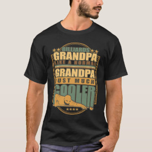 Billiards Player Granpa Snooker Großvater T-Shirt