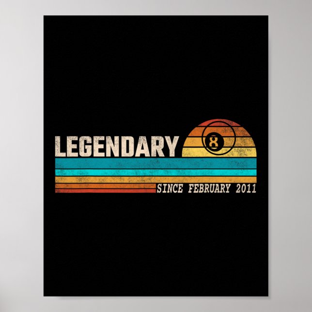 Billiards Player Legend seit Februar 2011 Geburtst Poster (Vorne)