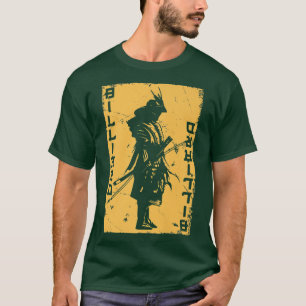 Billiards Player Samurai Japan Warrior Snooker Poo T-Shirt