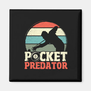 Billiards Pocket Predator 8 Ball Funny Men Retro P Magnet