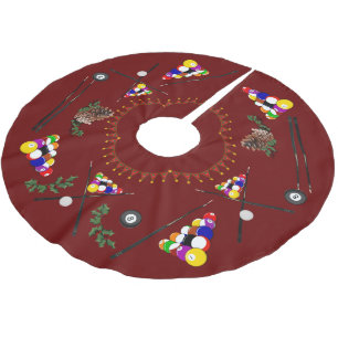 Billiards Pool Cues Weihnachten Polyester Weihnachtsbaumdecke