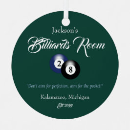 Billiards Pool Man Höhle Weihnachtsdekoration Ornament Aus Metall