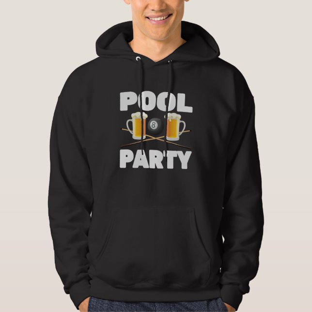 Billiards  Pool Party  Snooker Player  Beer  Bar P Hoodie (Vorderseite)