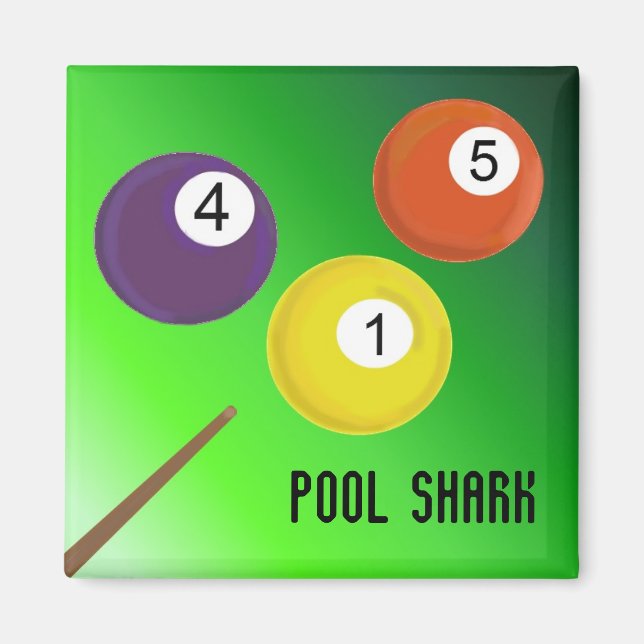 Billiards Pool Shark Magnet (Vorne)