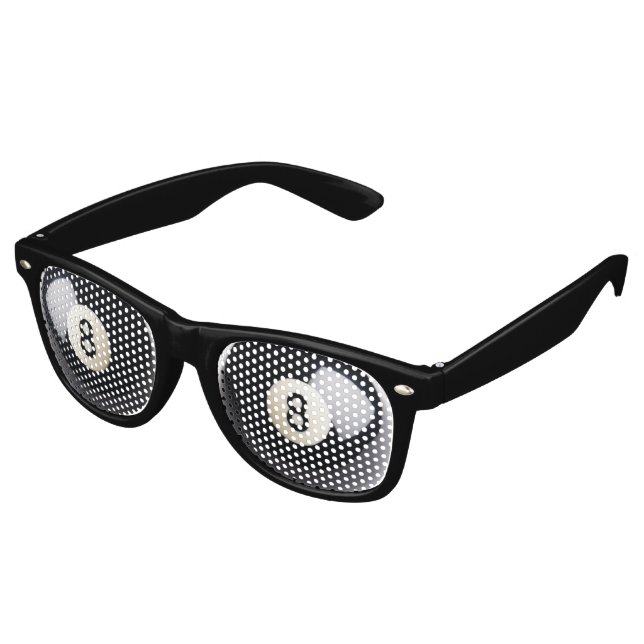 Billiards Snooker 8-Ball Party Shades Partybrille (Schrägansicht)