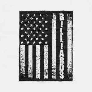 Billiards Snooker American Flag USA Games Sport Bi Fleecedecke