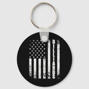 Billiards Snooker American Flag USA Games Sport Bi Schlüsselanhänger