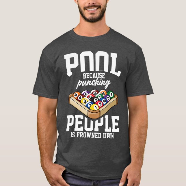 Billiards Snooker Pool Game Player Sports Competit T-Shirt (Vorderseite)