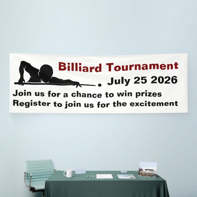 Billiards Snooker Tournament Promotional Banner (Messeveranstaltung)