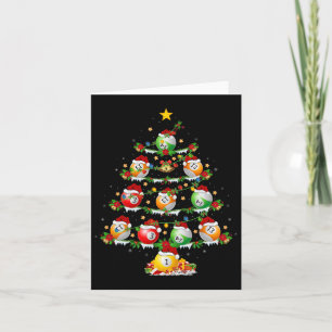 Billiards Sports Lover Lighting Billiards Christma Karte