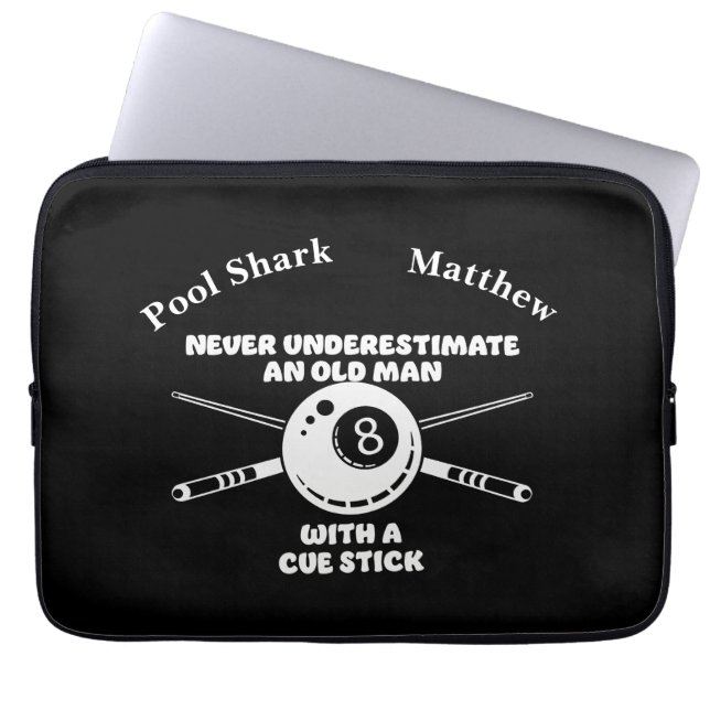 Billiards Sprichwort über Erfahrung und Fertigkeit Laptopschutzhülle (Vorderseite)