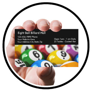 Billiards Theme Business Cards Visitenkarte