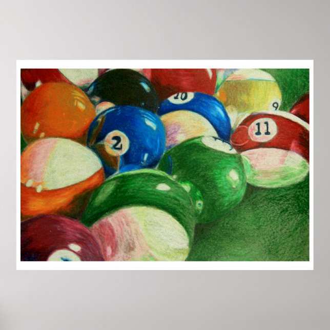 Billiards Time-Robert Hodgson Poster (Vorne)