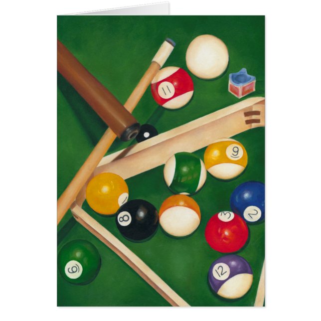 Billiardtisch mit Balls und Chalk (Vorne)