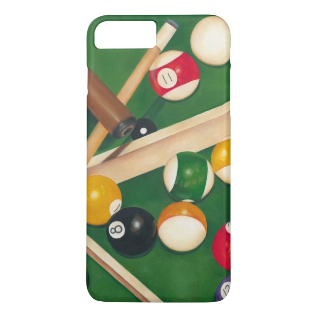 Billiardtisch mit Balls und Chalk Case-Mate iPhone Hülle (Rückseite)