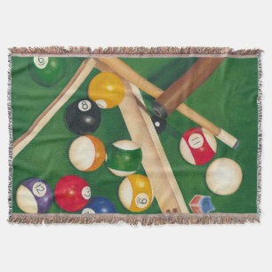 Billiardtisch mit Balls und Chalk Decke