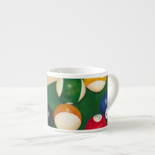 Billiardtisch mit Balls und Chalk Espressotasse