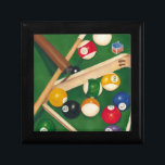 Billiardtisch mit Balls und Chalk Geschenkbox<br><div class="desc">Rack sie mit diesem spektakulären Bild eines Billardtisches von Jennifer Goldberger. Die Bälle sehen neu aus,  das Filz sieht tadellos aus,  und die Kreide wurde bereits auf die Cue-Sticks aufgetragen. Hang dies in deiner Zuhause,  oder gib es einem Freund oder Liebsten,  der eine Partie Billard genießt!</div>