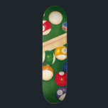 Billiardtisch mit Balls und Chalk Skateboard<br><div class="desc">Rack sie mit diesem spektakulären Bild eines Billardtisches von Jennifer Goldberger. Die Bälle sehen neu aus,  das Filz sieht tadellos aus,  und die Kreide wurde bereits auf die Cue-Sticks aufgetragen. Hang dies in deiner Zuhause,  oder gib es einem Freund oder Liebsten,  der eine Partie Billard genießt!</div>