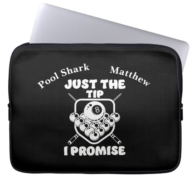 Billiardzitate für Spieler Laptopschutzhülle (Vorderseite)