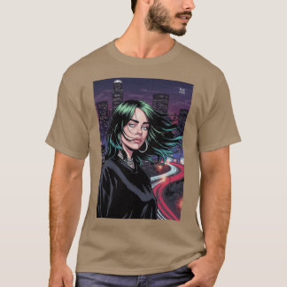 Billie Eilish Comic Art Geschenk für Freunde T-Shirt