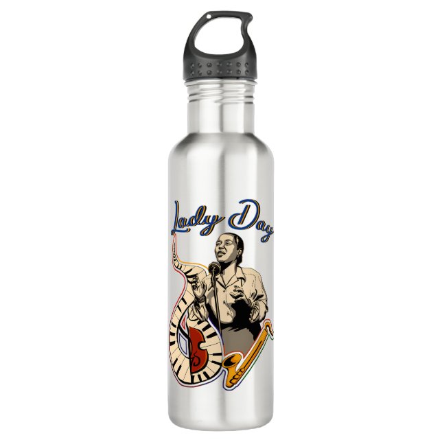 Billie Holiday Edelstahlflasche (Vorderseite)