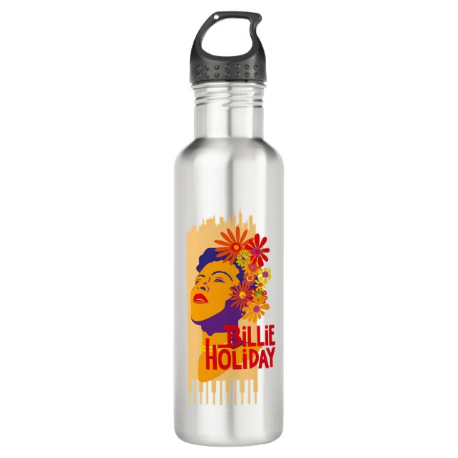 Billie Holiday Edelstahlflasche (Vorderseite)