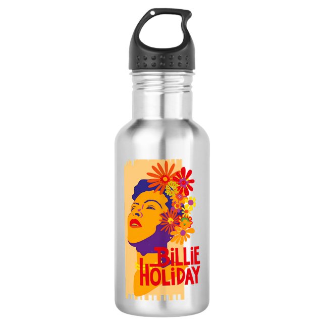 Billie Holiday Edelstahlflasche (Vorderseite)
