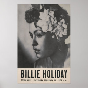 Billie Holiday Jazzplakat - Town Hall - 1946 2 Poster